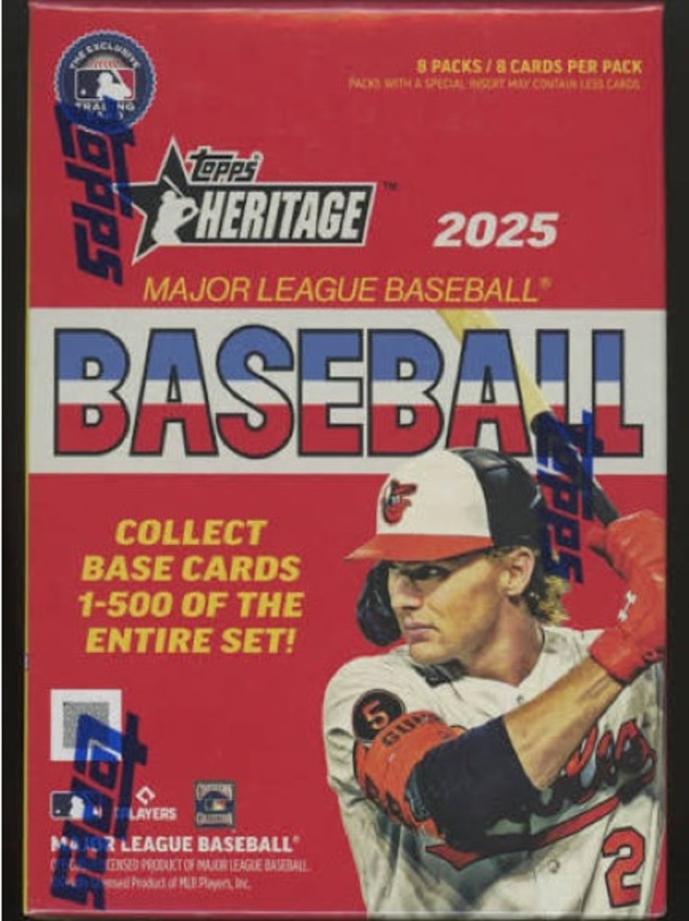Topps Heritage 2025 Red White Blue Baseball Trading Card Box